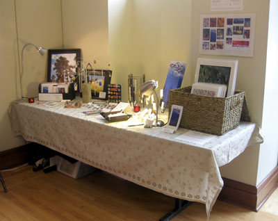 Selling prints, cards, magnets, and jewelry