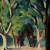 painting of trees lining a walkway