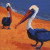 Painting of pelicans